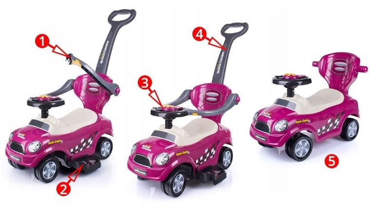 Lena, Giga Car, jeździk, 3w1