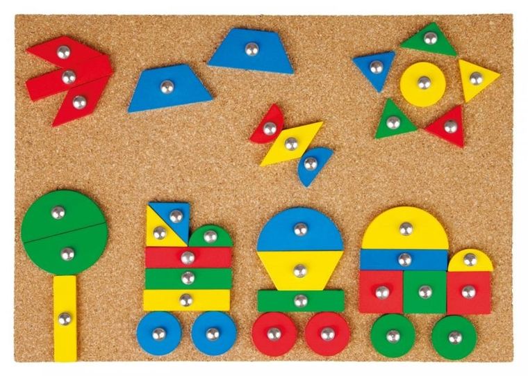 Lena, Przybijanka, zestaw kreatywny, figury geometryczne