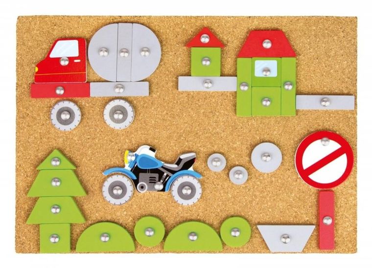 Lena, Przybijanka, zestaw kreatywny, pojazdy