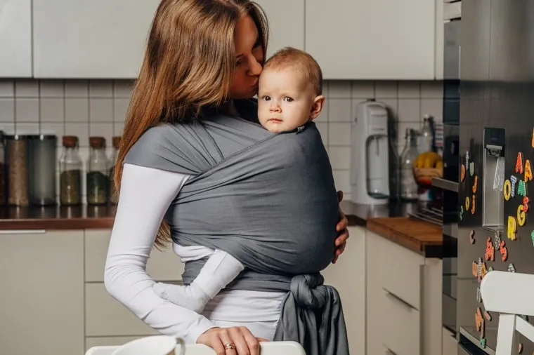 LennyLamb, chusta do noszenia dzieci, elastyczna, Antracyt, 5 m