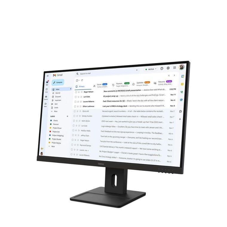 Lenovo, ThinkVision E27-40, monitor, 27", FHD 100Hz, 300nits, AG, HDMI, DP, VGA, czarny