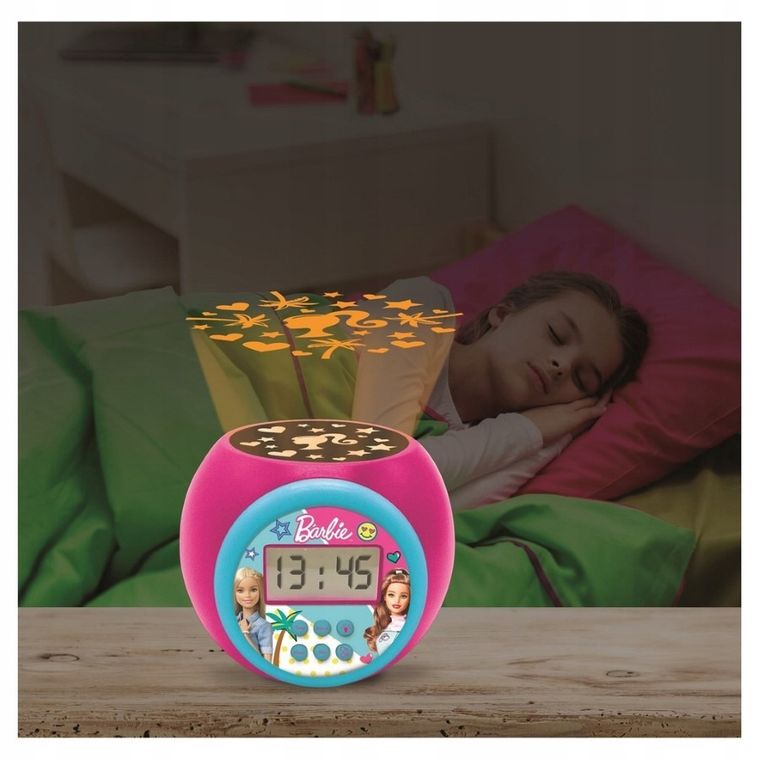 Lexibook, budzik z projektorem, Barbie