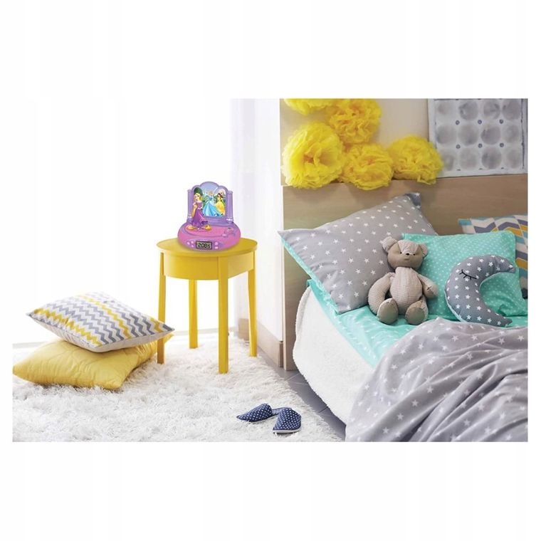 Lexibook, Księżniczki Disneya, budzik z projektorem 3D, Księżniczka Roszpunka