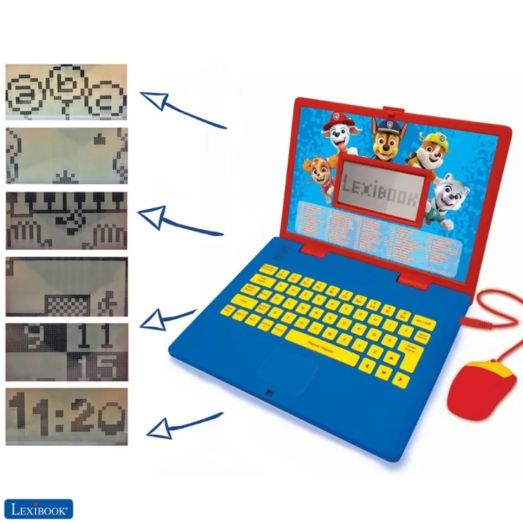 Lexibook, Psi Patrol, laptop edukacyjny, dwujęzyczny, 186 zadań (wersja ukraińska)