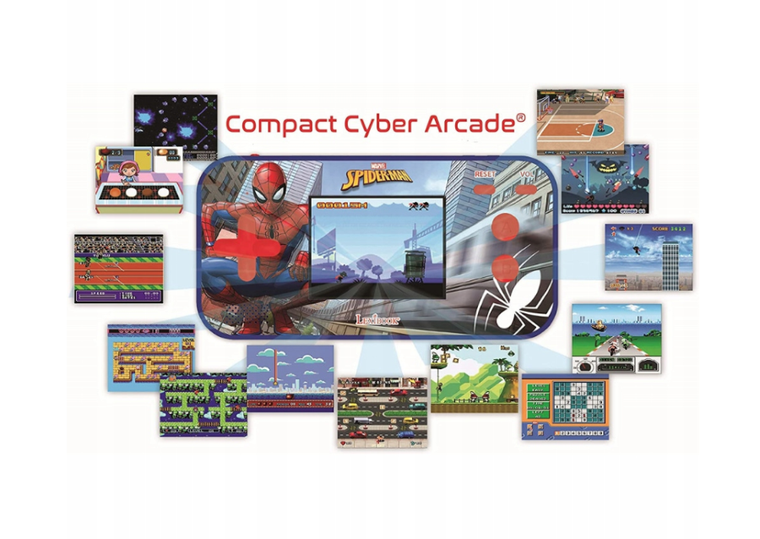 Lexibook, Spider-Man, Compact Cyber Arcade, konsola podręczna, 150 gier