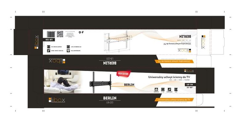 Libox, uchwyt ścienny do telewizora, LB-120, ścienne, 37"-70", max. 50 kg
