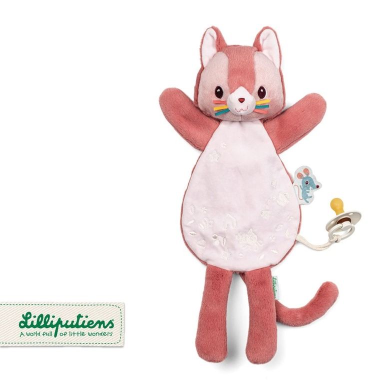 Lilliputiens, Kotka Jeanne, maskotka, komforter, pacynka świecąca w ciemności, 0m+