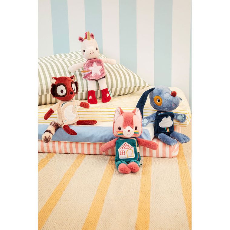 Lilliputiens, Lemur Elvis, przytulanka z książeczką, 6m+