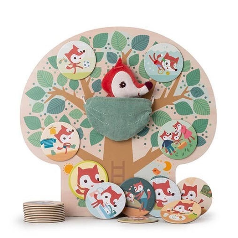 Lilliputiens, Lisiczka Alice, Mój dzień, drewniana tablica magnetyczna, 2l+