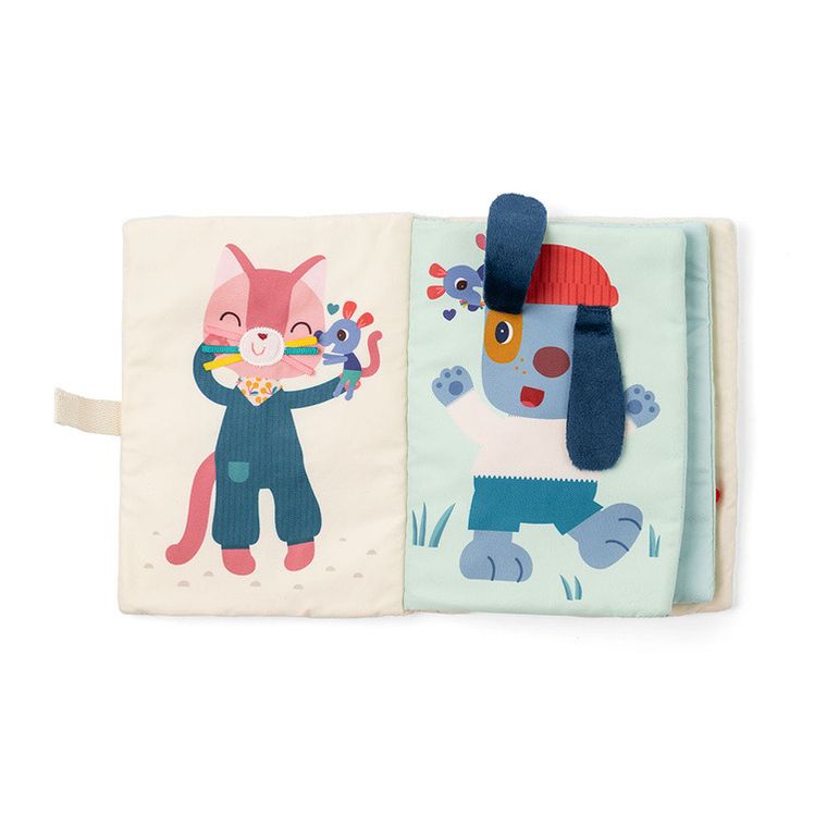 Lilliputiens, Myszka Nina, Przebieranki, miękka książeczka aktywizująca, 9m+