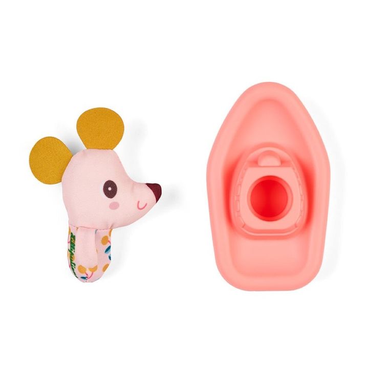 Lilliputiens, Myszka Nina, zabawka do kąpieli, łódeczka z przytulanką, 6m+