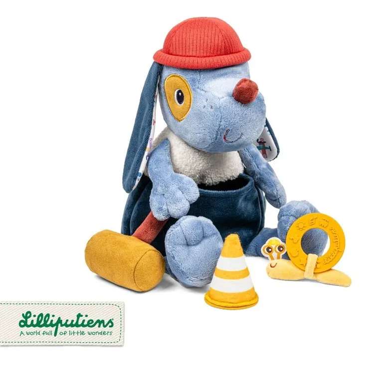 Lilliputiens, Piesek Jules, przytulanka aktywizująca, wielofunkcyjna, z akcesoriami, 9m+