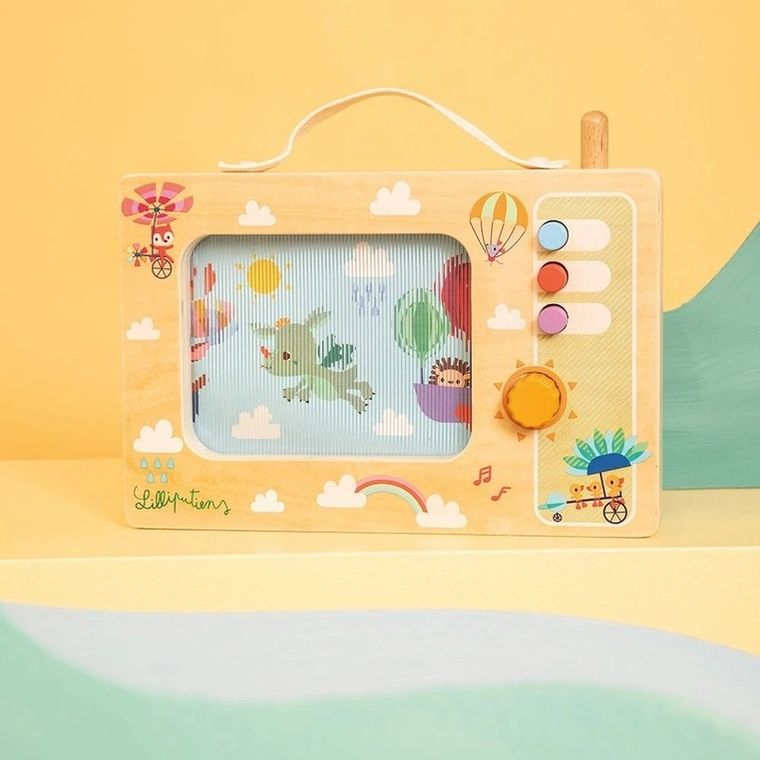 Lilliputiens, Smok Joe, drewniana animowana pozytywka, 10m+