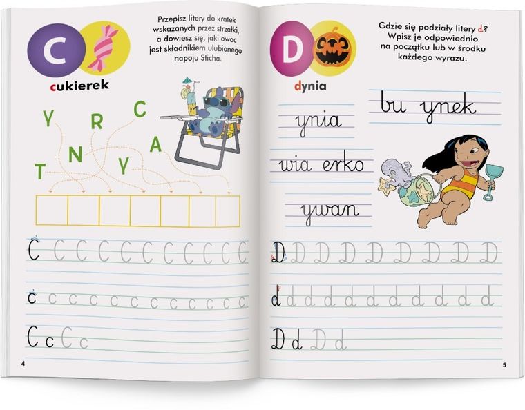 Lilo i Stitch. Disney Uczy. Litery