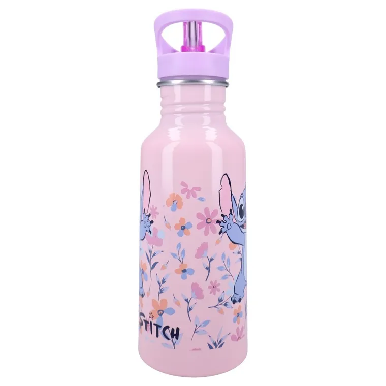 Lilo i Stitch, Keep it Cool, bidon ze słomką, fioletowy, 500 ml