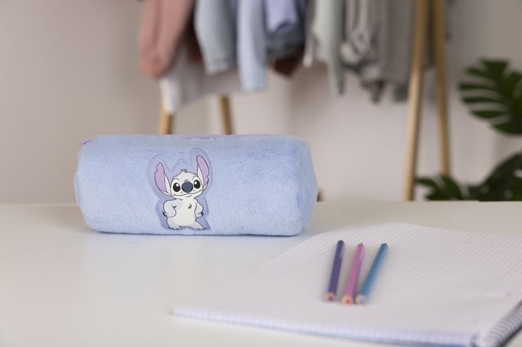 Lilo i Stitch, pluszowy piórnik tuba, niebieski