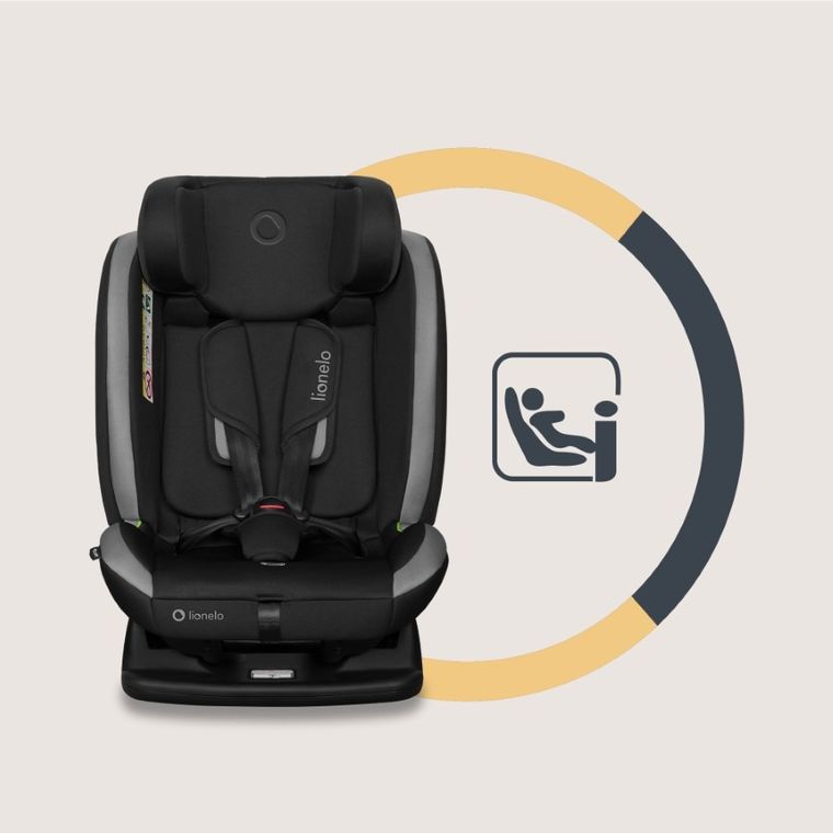 Lionelo, Aart, i-Size, fotelik samochodowy, grey graphite, 40-150 cm