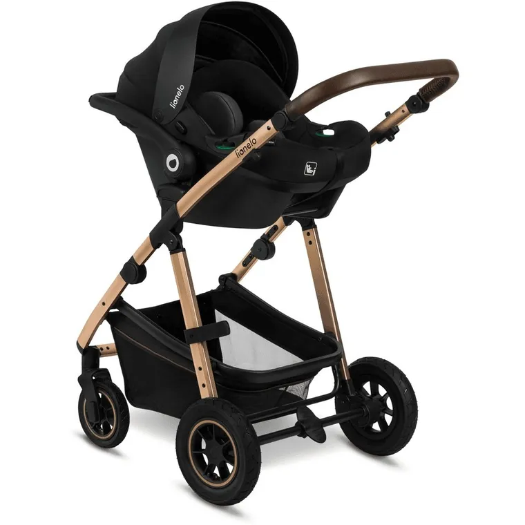 Lionelo, Amber, wózek wielofunkcyjny, 3w1, Black Onyx