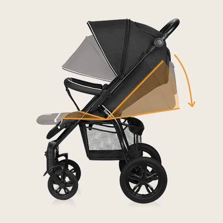 Lionelo, Annet Tour, wózek spacerowy, Black Carbon