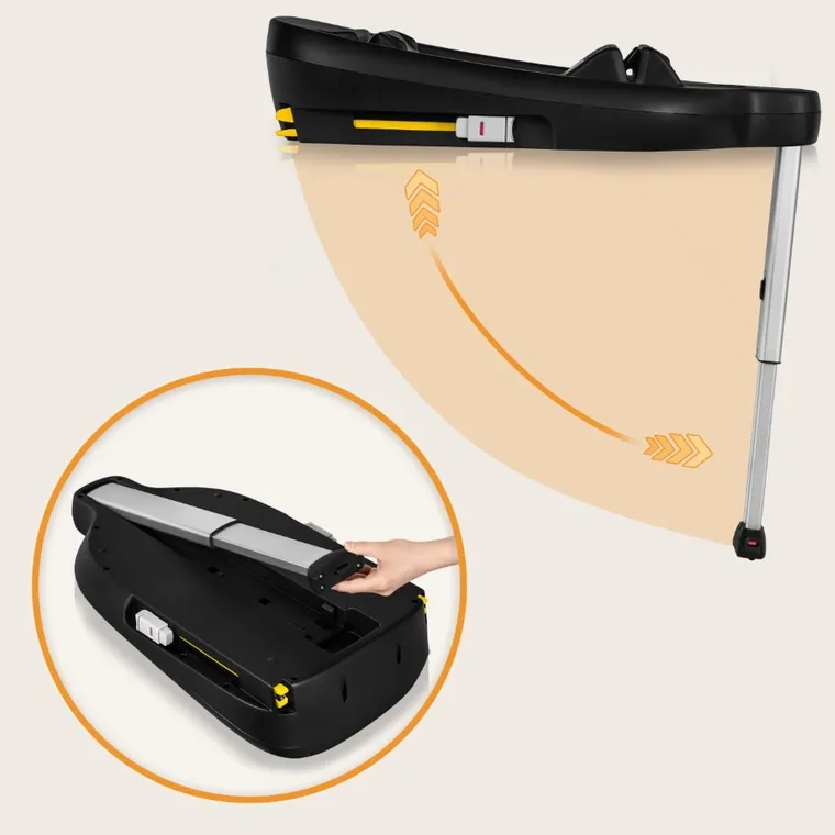 Lionelo, Astrid, baza do fotelika, Black