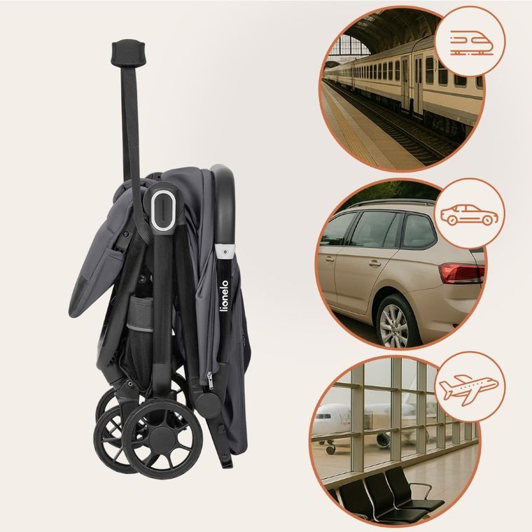 Lionelo, Bess, wózek spacerowy, grey stone