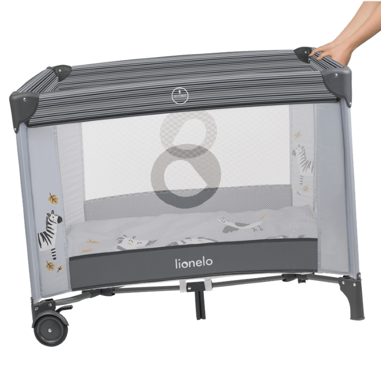 Lionelo, Bonnie, kojec dla dzieci, Grey Stone