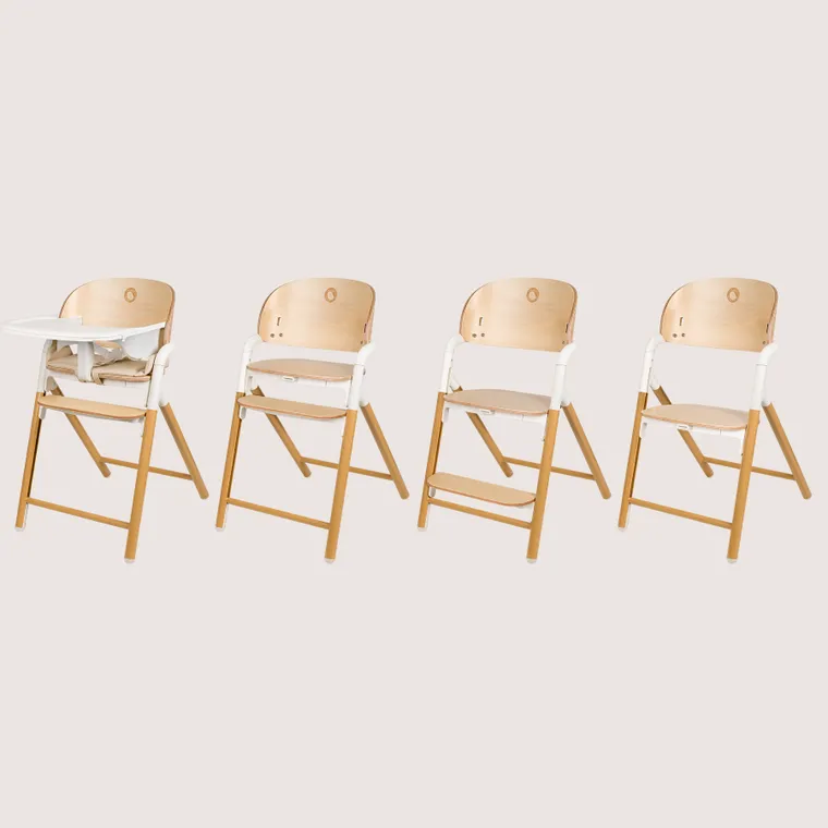 Lionelo, Celia, krzesełko do karmienia, white natural wood