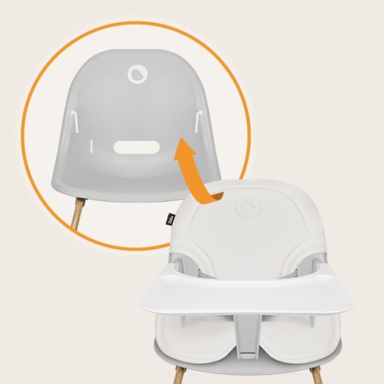 Lionelo, Dalia, krzesełko do karmienia, grey stone natural