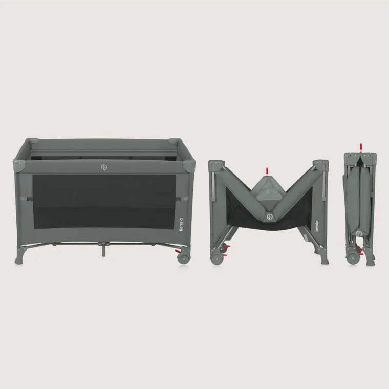 Lionelo, Ellen, łóżeczko turystyczne z funkcją dostawki, 3w1, green