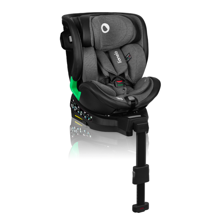 Lionelo, Harmony, I-Size, fotelik samochodowy, Graphite Leather, 40-150 cm