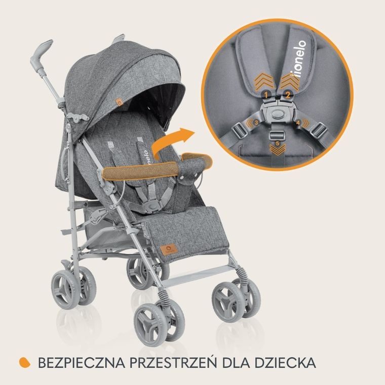 Lionelo, Irma, wózek spacerowy, Dark Grey