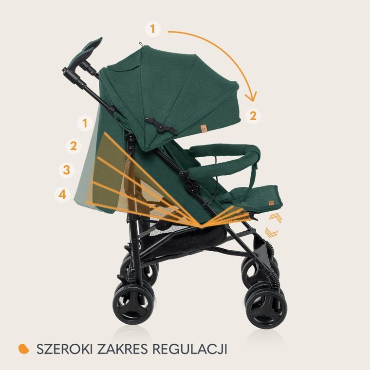 Lionelo, Irma, wózek spacerowy, Green Forest