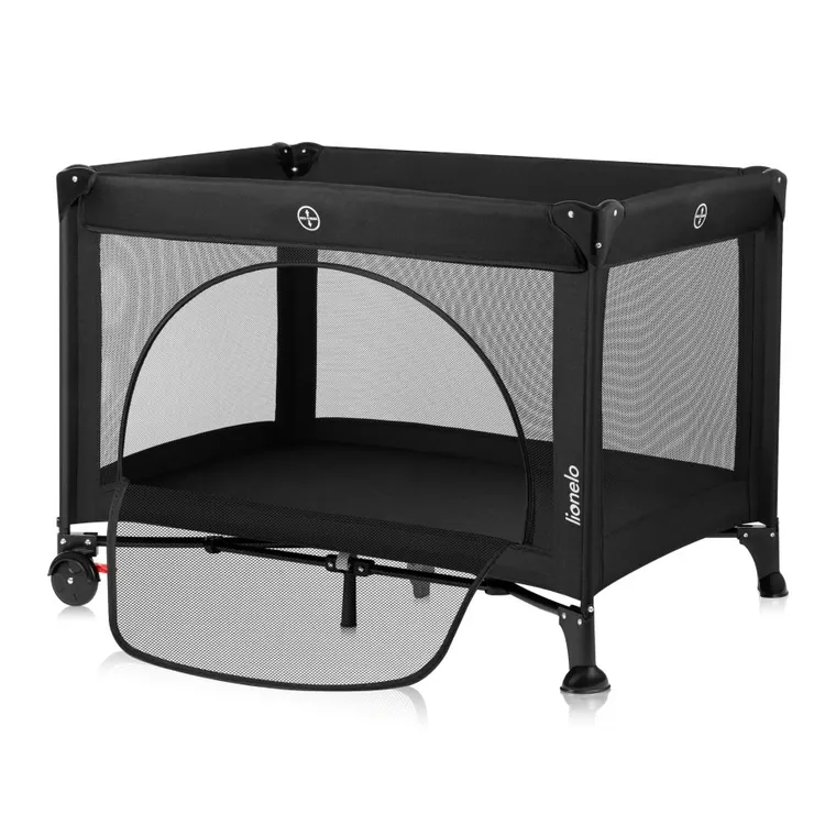 Lionelo, Laura, kompaktowe łóżeczko turystyczne, Black Carbon