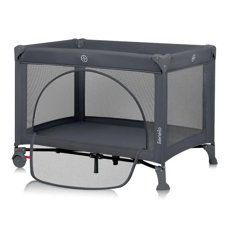 Lionelo, Laura, kompaktowe łóżeczko turystyczne, Grey Concrete