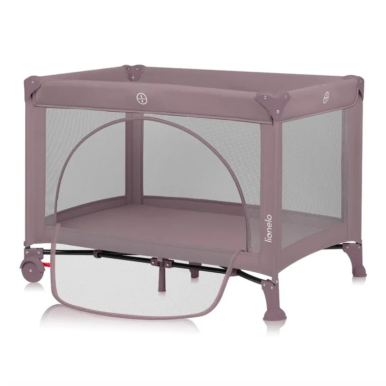 Lionelo, Laura, kompaktowe łóżeczko turystyczne, Pink Nude