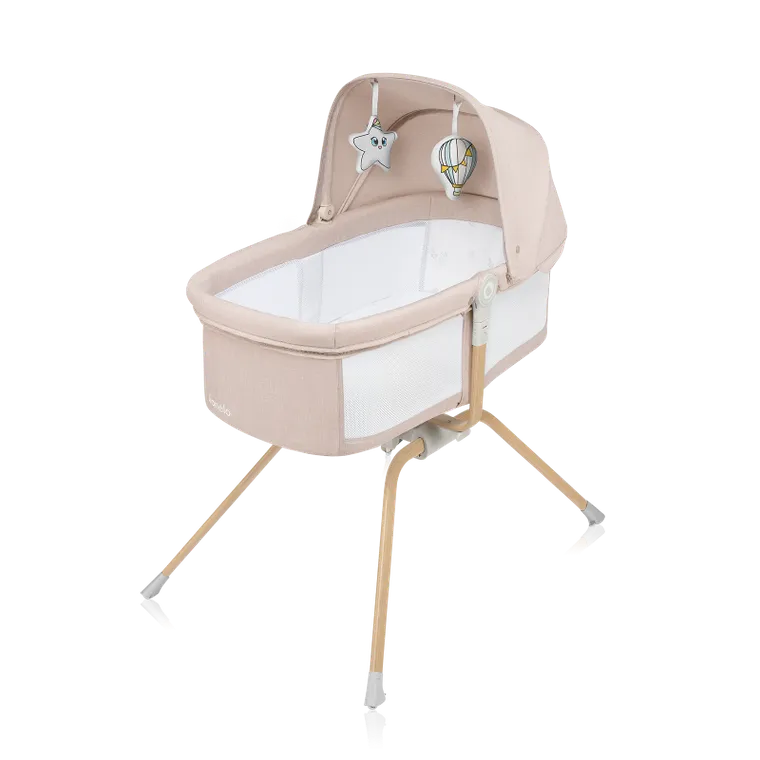 Lionelo, Malin Evo, łóżeczko z funkcją kołyski, beige natural