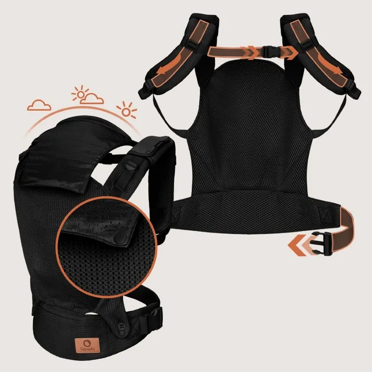 Lionelo, Margareet, nosidełko dla niemowląt, air black