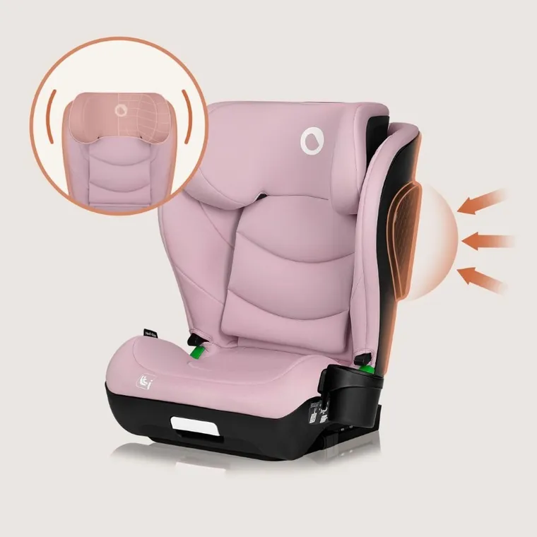 Lionelo, Neal, fotelik samochodowy, i-Size, Pink Lilac, 100-150 cm