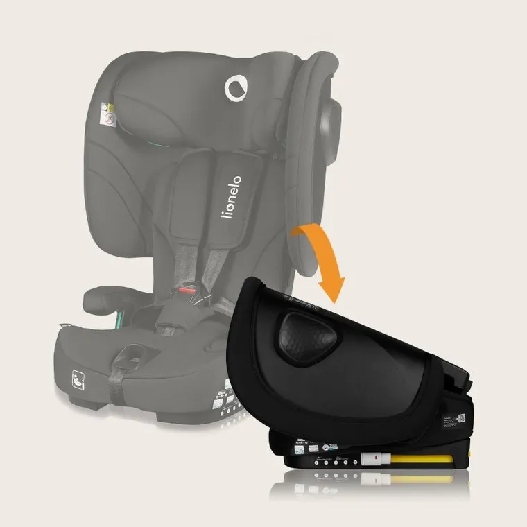 Lionelo, Nelly, fotelik samochodowy, i-Size, Black Carbon, 76-150 cm