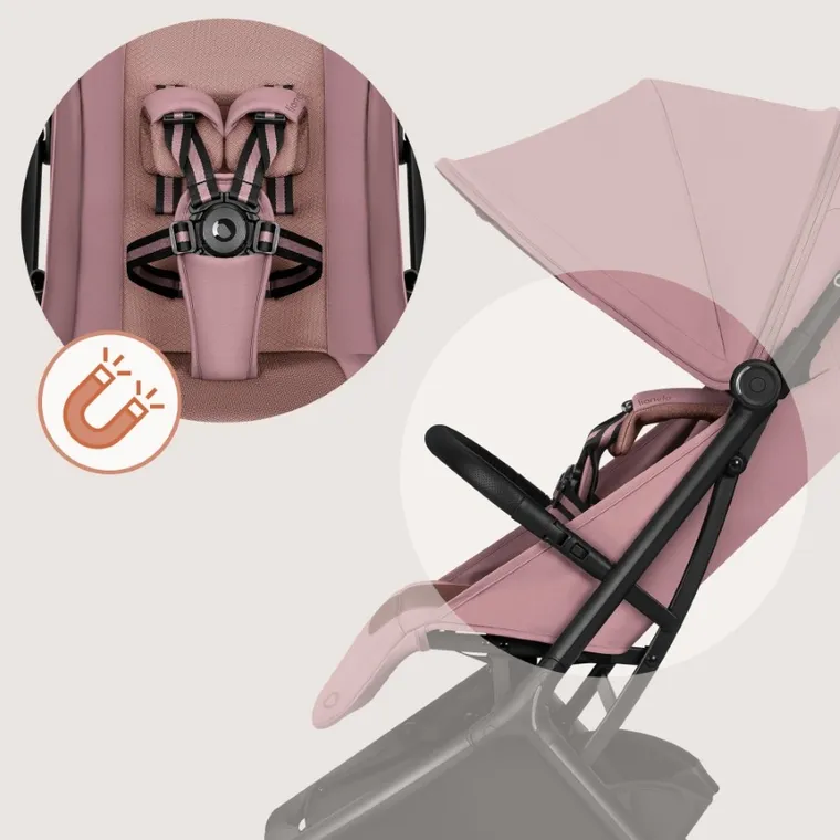 Lionelo, Sia, wózek spacerowy, pink rose