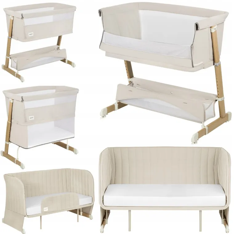 Lionelo, Thomi Plus 5w1, łóżeczko, Beige Sand