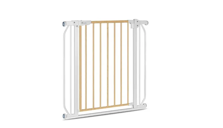 Lionelo, Truus Slim, bramka ochronna, White Natural, 75-105 cm