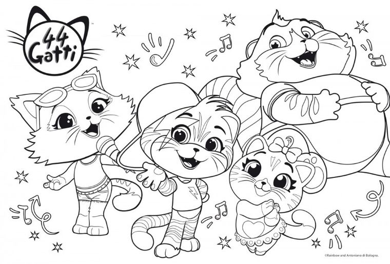 Lisciani, 44 Koty, puzzle z rączką, 24 elementy