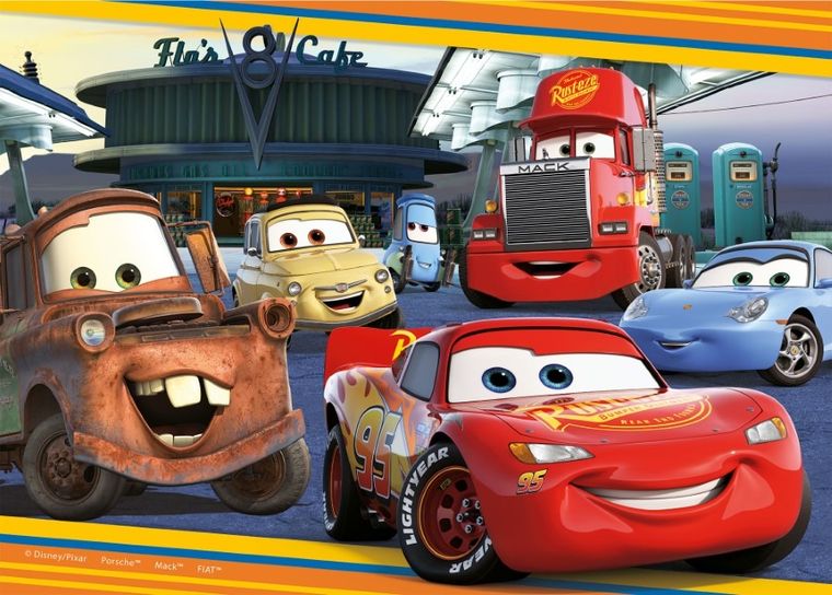 Lisciani, Auta, Maxifloor, puzzle dwustronne, 2-24 elementy