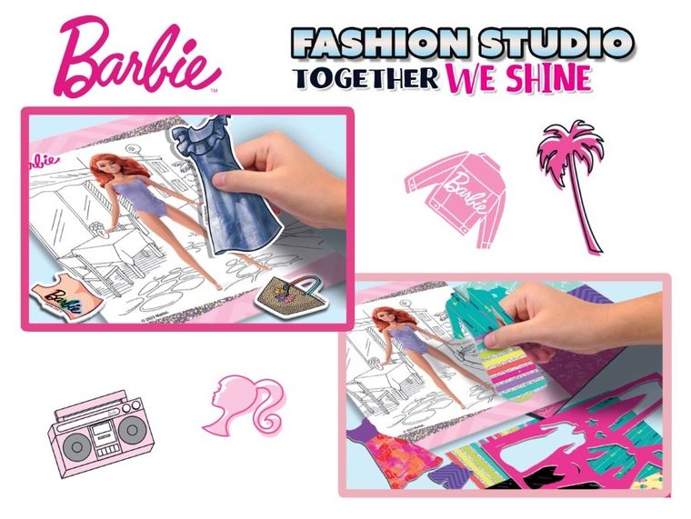Lisciani, Barbie, Fashion Studio, szkicownik z naklejkami