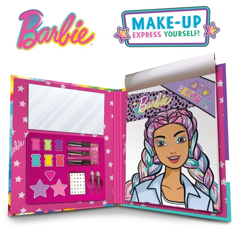 Lisciani, Barbie, Make Up, szkicownik z naklejkami