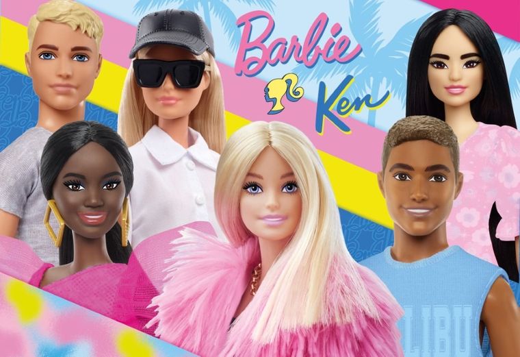 Lisciani, Barbie, Maxifloor, puzzle, 2w1, 60 elementów