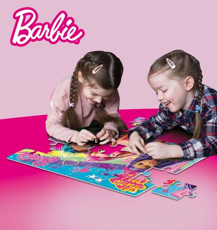Lisciani, Barbie, Maxifloor, puzzle, 60 elementów