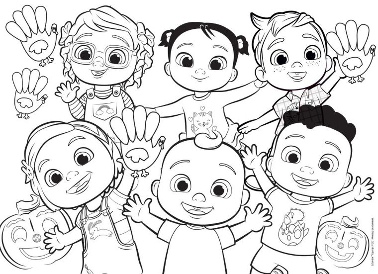 Lisciani, CoComelon, 1,2,3, dwustronne puzzle podłogowe, 60 elementów