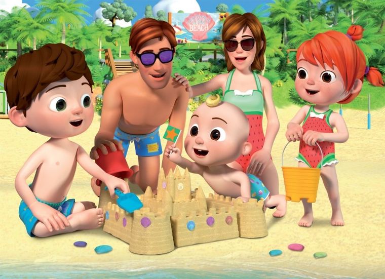 Lisciani, CoComelon, Bądź uprzejmy dla wszystkich, dwustronne puzzle podłogowe, 2-24 elementy